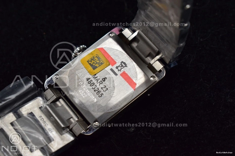 20.3mm ZipUp Ronda K11F On Bezel Bracelet Dial White Diamond Quartz With 1190 SS Tank SS Solo 1001